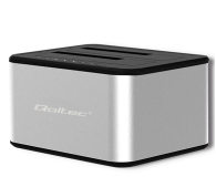 Stacja dokująca dla dysków Qoltec Stacja dokująca dysków 2x HDD/SSD 2.5"/3.5" SATA/USB